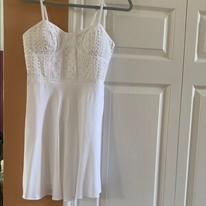 American Eagle Outfitters Smocked Eyelet Dress